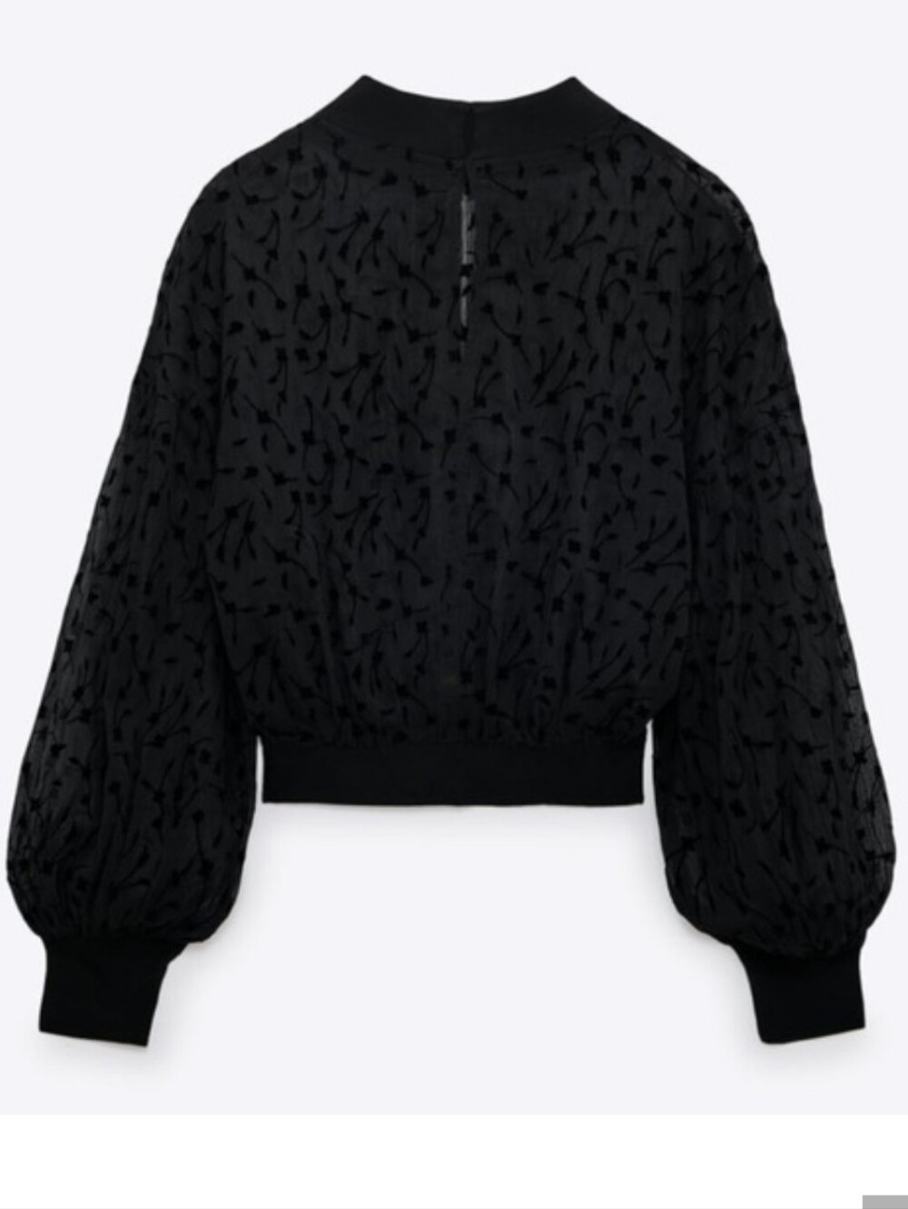 Zara Elegant Semi Sheer Black Blouse Top - Picture 3 of 12